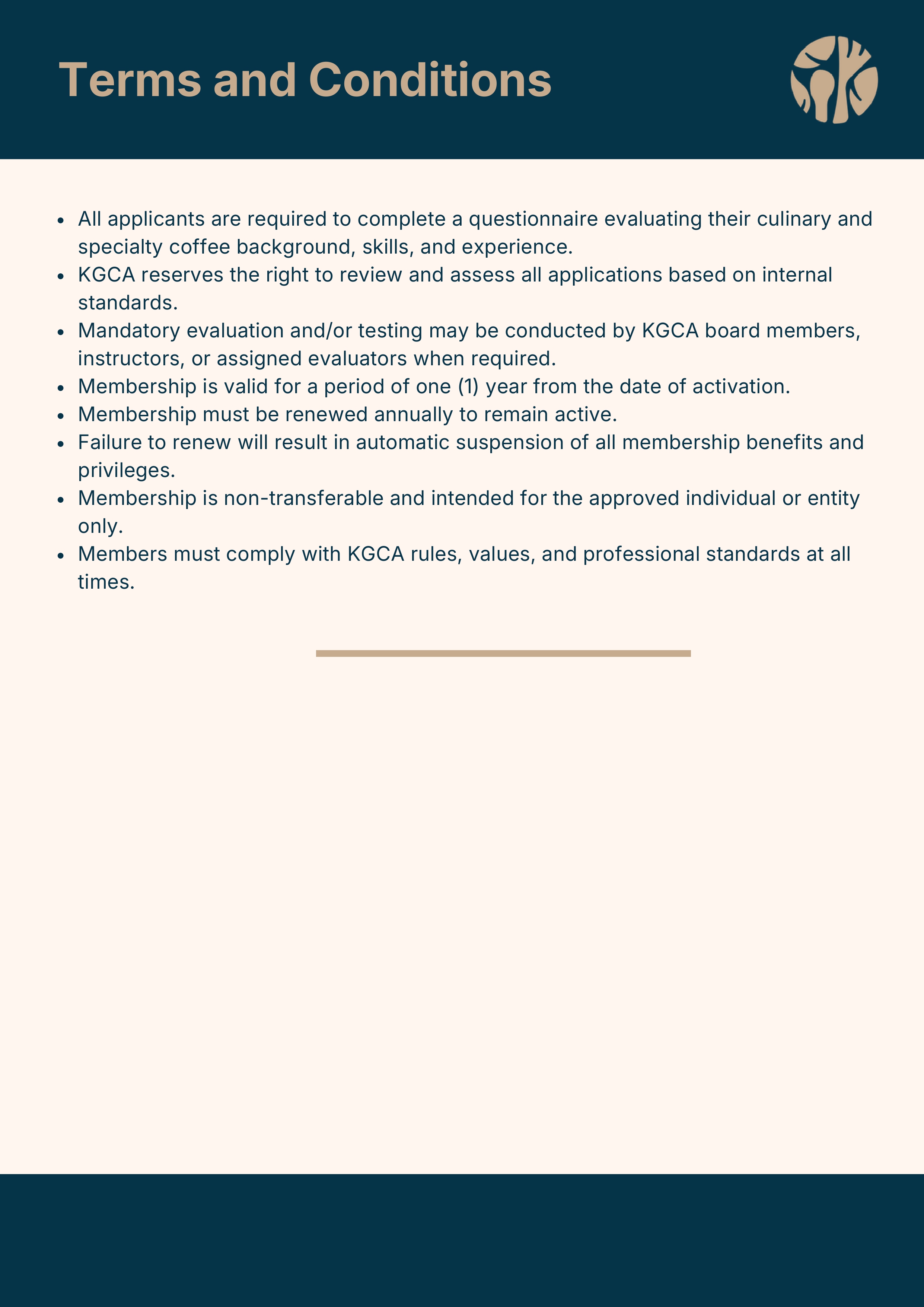 Membership booklet page 1