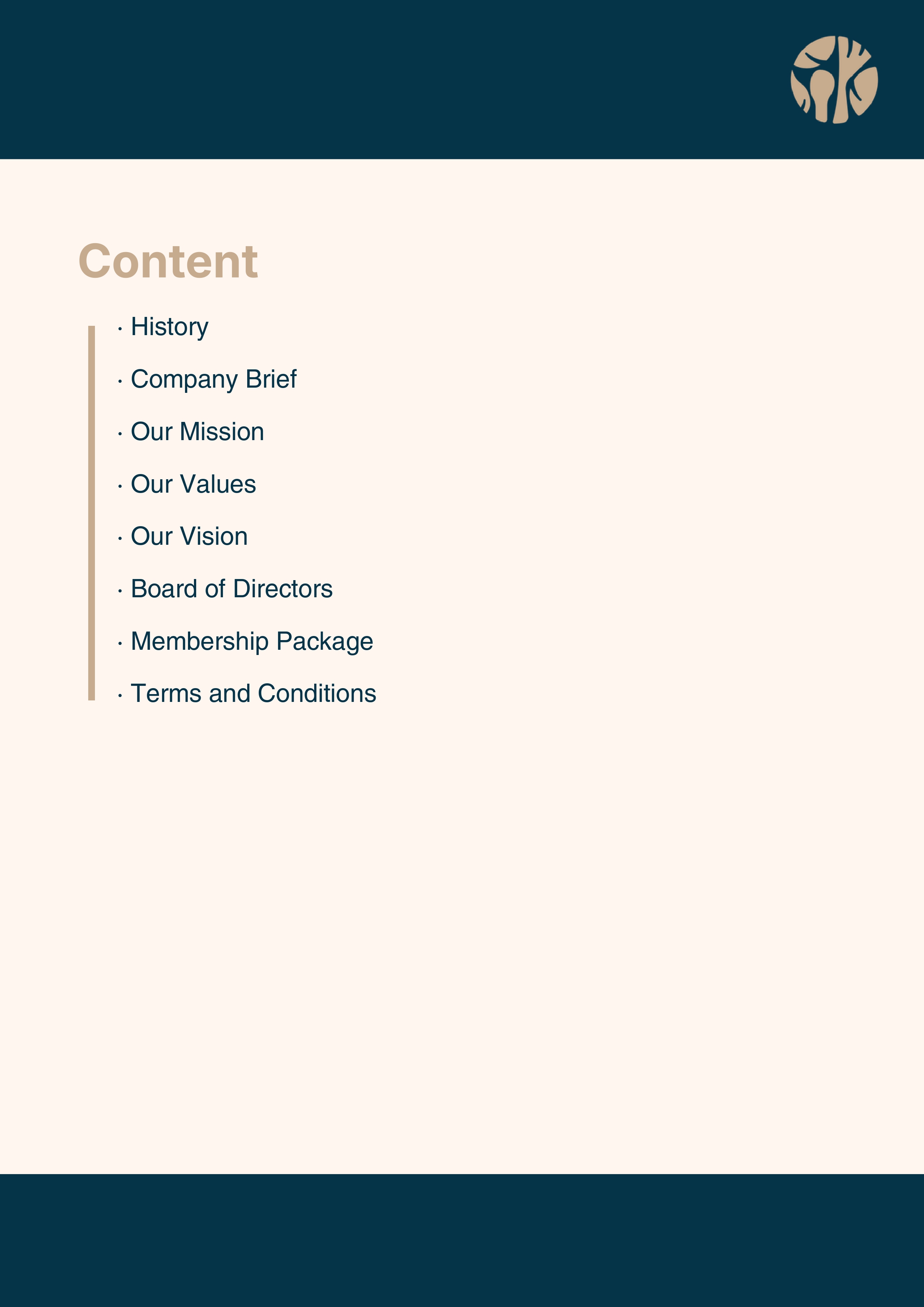 Membership booklet page 1