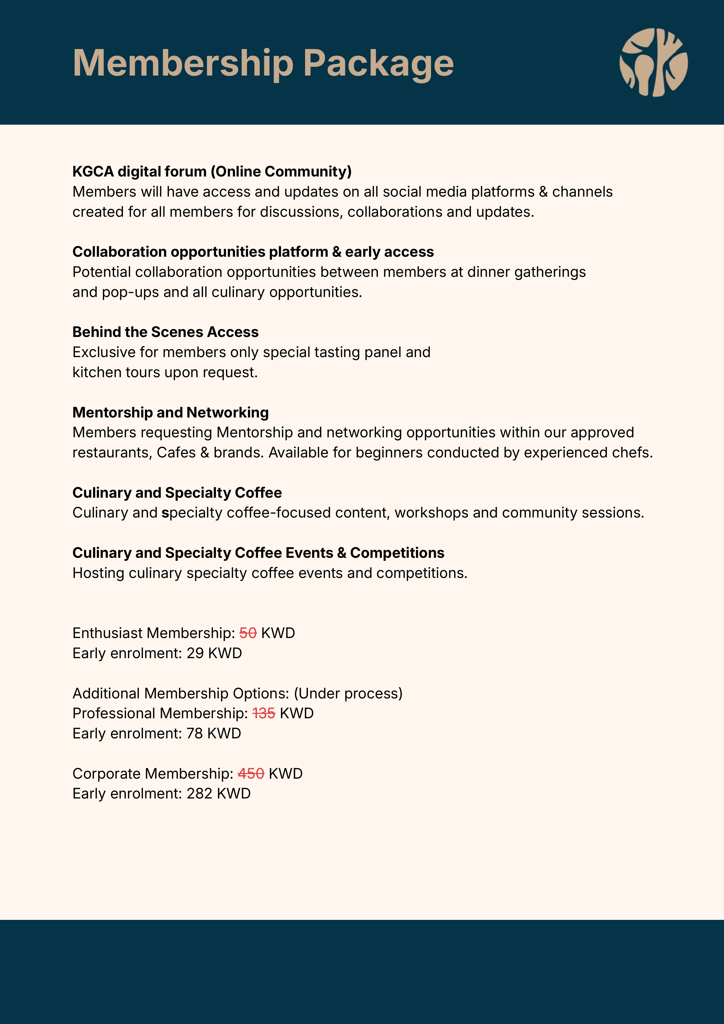 Membership booklet page 1